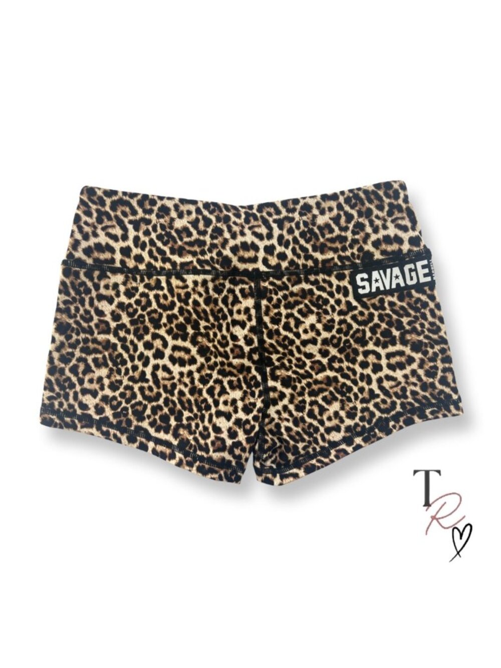 Savage Barbell NWOT Leopard Print Crossfit Booty Gym Shorts Size Medium